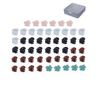 50 pinzas para el cabello para mujer, 1 caja de almacenamiento, mini pinzas de plástico para garras, pinzas para el cabello antideslizantes multicolores, adecuadas para flecos, trenzas