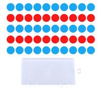 50 placas reversibles de color rojo y azul, 25 mm, fichas reversibles, ayuda para cálculo, matemáticas, fichas de plástico para juegos educativos, con caja de almacenamiento, ayuda de cálculo de