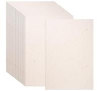 50 Planchas Cartulinas A4 Blancas, 21 x 29,7 cm Cartulinas A4, 250 g/m² Papel Texturizado, Superficie Lisa y Engrosada, Cartulina para Diplomas, Cartas, Certificados, Invitaciones, Menús, Beige