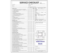 50-Point Checklist & Job Invoice Sheet Vehicle Service Record Book A4 - Jumbo x200 Sheets