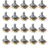 50 potenciómetros lineales WH148 B10K, accesorios de circuito, caja de década de resistencia, caja de resistencia variable, aleación de cobre, 0.06 pulgadas (1.5 cm), para velocidad del motor, ajuste