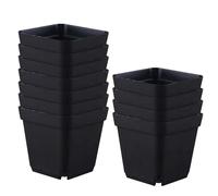 50 Pots pour Semis Carrés 5,5-10 cm - Plantage Réutilisables | Pépinière Drainage Bouturage Repiquage Herbes Légumes Fruits | Plastique Durable Jardinage