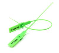 50 precintos de seguridad de plástico con palabras clave, longitud ajustable, para etiquetas numeradas