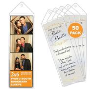 50 Premium Photo Booth marcador mangas 1/4 "x 6 1/4" para boda