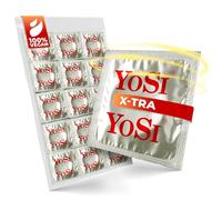 50 Preservativos Marca YOSI - X-TRA - Preservativos Extra Fuertes | Preservativos gruesos de pared - Ajuste regular - 53 mm de ancho - Resistente - Adecuado para profesionales