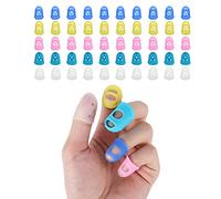 50 protectores de dedos de guitarra, 5 tamaños de protectores de silicona para dedos, 5 colores, protectores antideslizantes para tocar guitarra, hombres y mujeres, contar, costura, papeleo