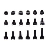 50 pulsadores táctiles momentáneos de 4,5 x 4,5 x 4/5/6/7/8/9/10/12 mm, interruptor de encendido y apagado, 4 pines, SMD SMT, microinterruptor electrónico.(H4.3mm 50pcs)