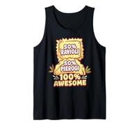 50% Ravioli 50% Pierogi 100% Awesome Camiseta sin Mangas