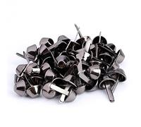 50 remaches de espárrago clavos, remaches para cuero, bolso de mano, remaches de espárrago con patas para decoración y reparación de artesanía de cuero (10 mm-Black)