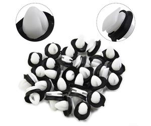 50 retenedores de moldeo lateral exterior para Ducato, sujetadores de panel inferior del cuerpo, pasadores de empuje de parachoques de plástico, surtido de clips blancos y negros, reemplazo OEM