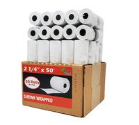 (50 rollos) 2 1/4 x 50 rollos de papel t rmico para recibos de 55 GSM, papel alem n de calidad superior compatible con todos los terminales de ta