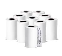 50 rollos de papel térmico de 57 x 40 pulgadas, rollo de recibos para caja registradora, POS, máquina de tarjetas de crédito con tira de advertencia roja