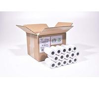 50 rollos térmicos EC, sin imprimir, 57 mm x 9 m x 12 mm, diámetro del rollo de 30 mm, grosor del papel térmico 55 g/m2, sin impresión