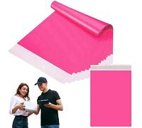 50 Rosa Brillante 28x42cm Bolsas Correo, Polietileno Sobres Correo,Bolsas de Paquete Resistente al Agua y Opacas Segura Transporte Sobres Envios Paquetería Autosellada, para Ropa Calza