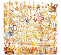 50 Sábanas Encantadores Pegatinas Álbumes Recortes Cartoo Coronas Calcomanías Calcomanías Pegatinas Decorativas Para Decoración Del Cuaderno