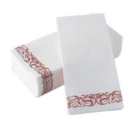 50 servilletas de 30 x 40 cm con estampado dorado suave para cena, aniversario, boda, hogar, decoración de mesa