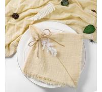 50 servilletas de algodón de Gasa Verde de Navidad, Reutilizables, para decoración de Mesa de Boda, Fiesta, Retro, 42 x 42 cm