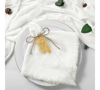 50 servilletas de algodón de Gasa Verde de Navidad, Reutilizables, para decoración de Mesa de Boda, Fiesta, Retro, 42 x 42 cm