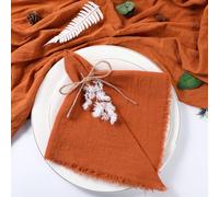 50 servilletas de algodón de Gasa Verde de Navidad, Reutilizables, para decoración de Mesa de Boda, Fiesta, Retro, 42 x 42 cm