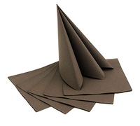 50 servilletas de color marrón, 40 x 40 cm, similares a la tela, para doblar, marrón oscuro, boda, otoño, decoración de cumpleaños, cenas, 100% biodegradables