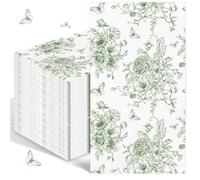 50 servilletas de color verde salvia verde eucalipto, servilletas de cóctel desechables, papel desechable para cumpleaños, verano, boda, cena, bautizo, aniversario de novia