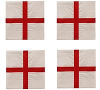 50 servilletas de papel impresas de 2 capas, suministros de fiesta de San Jorge, para eventos deportivos de Inglaterra, pub, fútbol, copa del mundo, celebraciones, fiestas