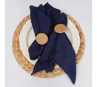 50 servilletas de Tela de Costura con Borde de 40x40 cm, decoración de Mesa de Gasa de algodón para Ducha, Cena, Fiesta, Navidad, 50 Piezas, Azul Oscuro