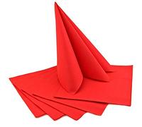 50 servilletas rojas, 40 x 40 cm, similares a la tela, para doblar bodas, cumpleaños, cenas