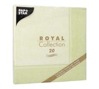 50 servilletas "Royal Collection" pliegue 1/4, 40 cm x 40 cm, verde claro "Linum"