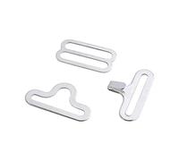 50 sets Conjunto de clips de hardware de corbata, Hebillas de cierre de gancho de clip de corbata de metal ajustable para la correa de la corbata