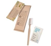 50 Sets dentales | Incluye cepillo y sobre de pasta de dientes | Kit dental ecológico envuelto individualmente | Cepillo dental color neutro | 50 Kits