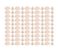 50 Sets Sechskant-Nieten mit Rückenschlitzschraube, Zinklegierungs-Lederbefestigungen für Gürtel, Taschen und Handarbeiten, 12-mm-Sechskant-Stiftnieten-Set für Schuhe, Jacken, (Oro claro)