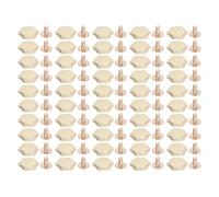 50 Sets Sechskant-Nieten mit Rückenschlitzschraube, Zinklegierungs-Lederbefestigungen für Gürtel, Taschen und Handarbeiten, 12-mm-Sechskant-Stiftnieten-Set für Schuhe, Jacken, (Oro)