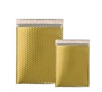 50 sobres acolchados de burbujas, sobres acolchados de burbujas para envíos postales, bolsas de embalaje, sobres de burbujas, bolsas de entrega para paquetes, sobres de burbujas (dorado, 18 x 23 cm)