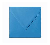 50 sobres cuadrados 100 x 100 mm, 10 x 10 cm, 120 g/m² con solapa triangular Color: i18 Azul Intenso