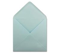 50 sobres cuadrados azul claro - 15,5 x 15,5 cm - 100 g/m² adhesivo húmedo con solapa puntiaguda - de la serie Colours-4-you - Glüxx-Agent