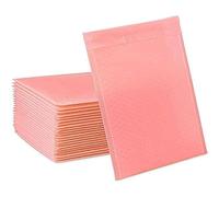 50 sobres de burbujas de color rosa, sobres acolchados autosellados, bolsas de regalo, embalaje negro/azul para pequeñas empresas-Rosa-11 * 13cm
