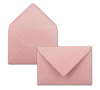 50 sobres de cartas - Rosa antiguo - DIN C6 114 x 162 mm - Sobres con adhesivo húmedo sin ventana para tarjetas de felicitación e invitaciones - FarbenFroh by GUSTAV NEUSER