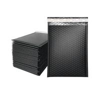 50 sobres de correo acolchados con burbujas de color negro, sobres de correo de polietileno para embalaje, bolsa de envío con autosellado, relleno de burbujas, verde-negro-13 * 18cm