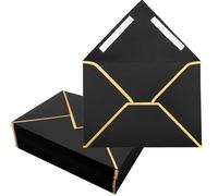 50 sobres de invitación rojos, 12 x 16,5 cm, sobres con cierre autoadhesivo, 4 x 6 sobres para invitaciones para bodas, invitaciones, fotos, postales, tarjetas de felicitación. (4 x 6 negros)