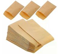 50 sobres de papel con semillas, mini bolsas de almacenamiento marrones, sobres autosellantes para embalaje,
