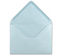 50 sobres DIN C5 azul claro - 22,0 x 15,4 cm - 110 g/m² adhesivo húmedo sobres postales sin ventana para tarjetas de Navidad - Glüxx-Agent