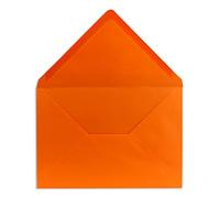 50 sobres DIN C5 naranja - 16,2 x 22,7 cm - 100 g/m² adhesivo húmedo con solapa puntiaguda - de la serie COLOURS 4-YOU de Glüxx-Agent