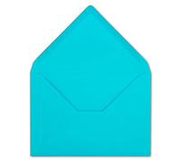 50 sobres DIN C6, color turquesa, 11,4 x 16,2 cm, 120 g/m², adhesivo húmedo, sobres para cartas sin ventana, para invitaciones de tu agente de Glüxx