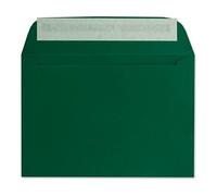 50 sobres DIN C6, color verde oscuro - 11,4 x 16,2 cm - 90 gramos de adhesivo estándar para bautizo e invitaciones de tu agente Glüxxx