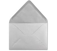 50 sobres DIN C6 de color gris claro - 11,4 x 16,2 cm - 120 g/m², cierre adhesivo húmedo, sobres para cartas sin ventana para invitaciones de su Glüxx-Agent