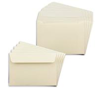 50 sobres DIN C6 en beige (crema) con cierre adhesivo - 11,4 x 16,2 cm - 120 g/m² - Sobres ideales para cartas e invitaciones