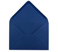50 sobres DIN C6 Noche Azul 114 x 162 mm, 120 g/m² nassklebung Carta de fundas sin ventana para invitaciones & Mensajes de glüxx en su Agent