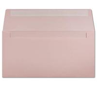 50 sobres, formato DL, 11 x 22 cm, 120 g/m², cierre autoadhesivo, color rosa, sobres estándar para bautizos y invitaciones de su Glüxx-Agent