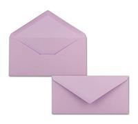 50 sobres morados DIN Lang - 110 x 220 mm (11 x 22 cm) - cierre húmedo sin ventana - ideales para tarjetas de invitación - Serie FarbenFroh